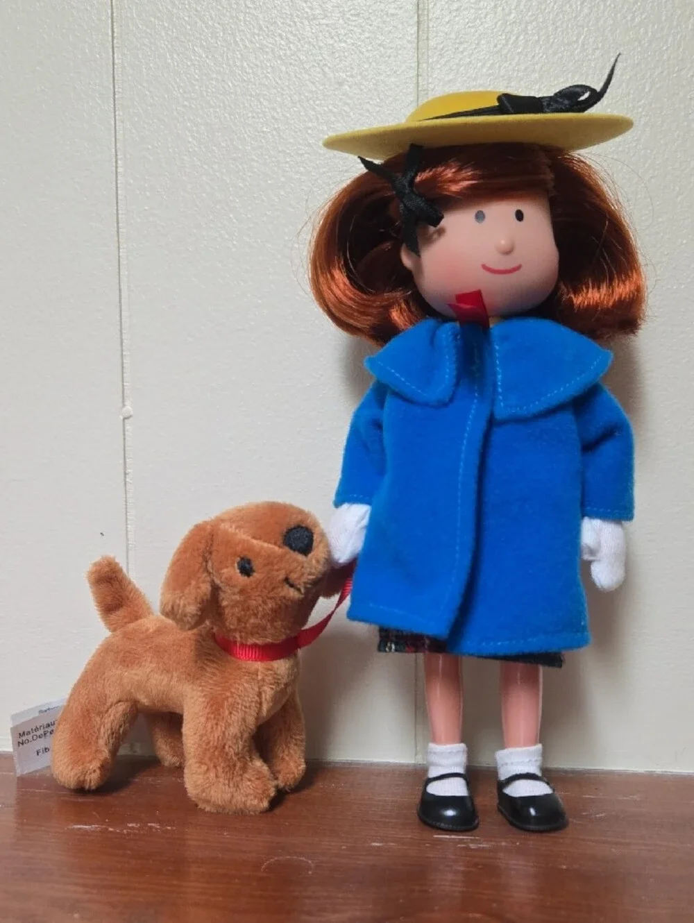 Madeleine Blue Coat Doll with Yellow Hat and Plush Dog - Kids Toy